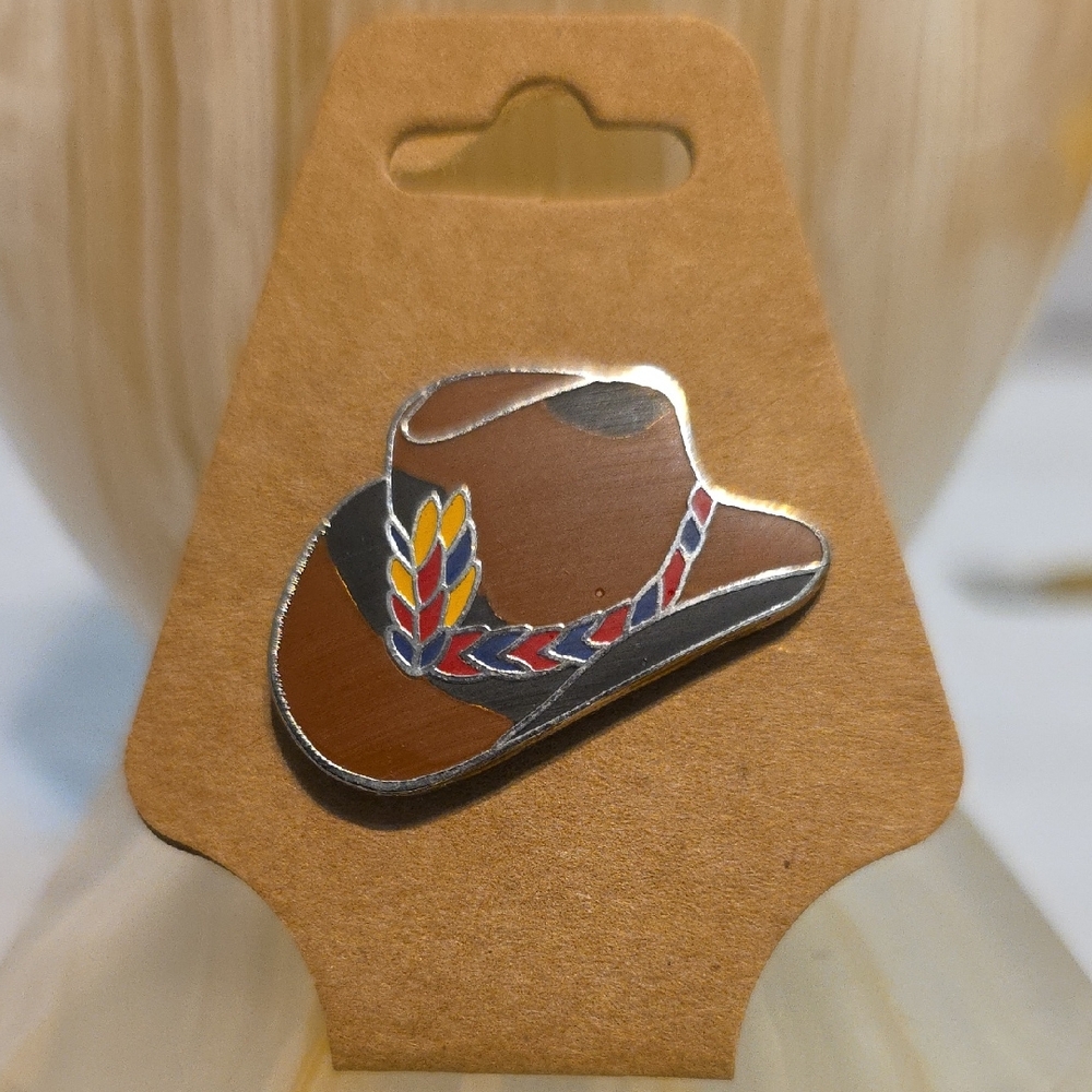 Silver Cowboy Hat Pin